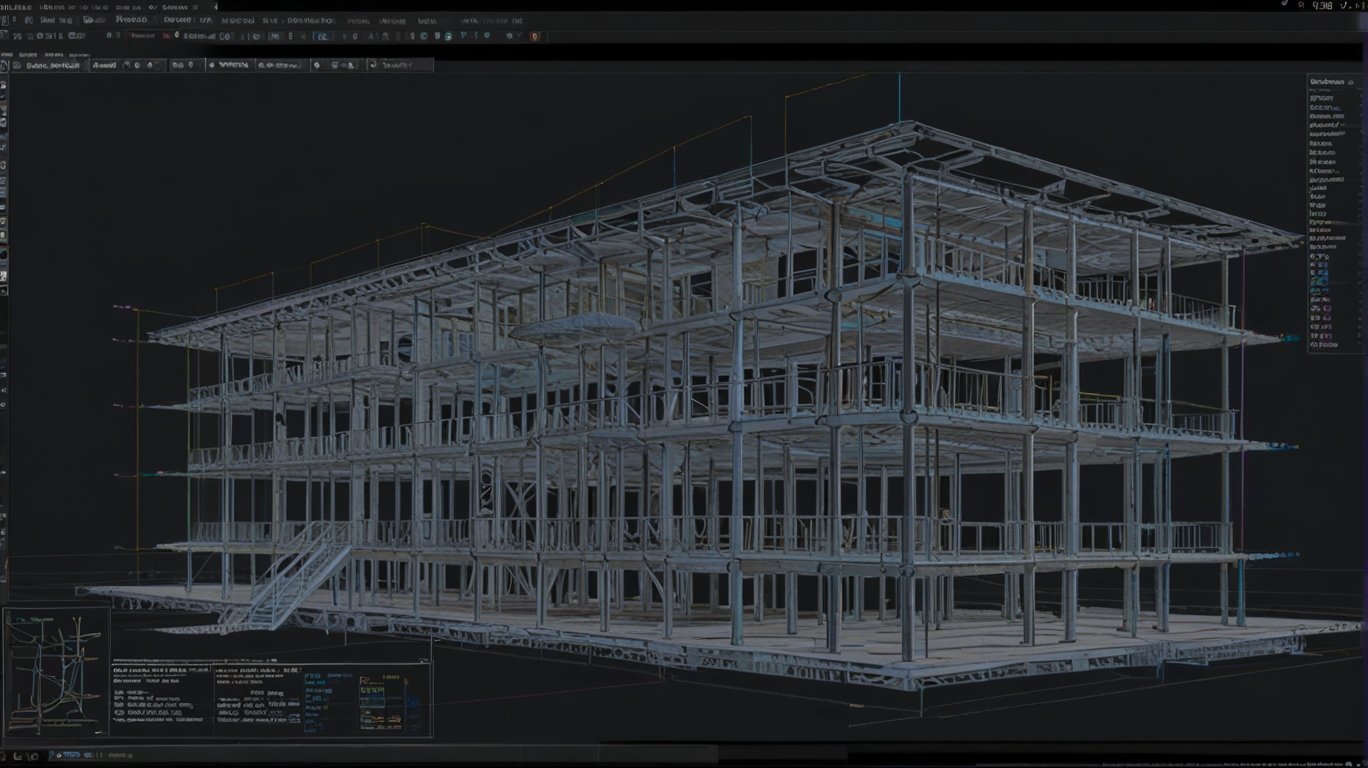 Engineering CAD drawing structural design